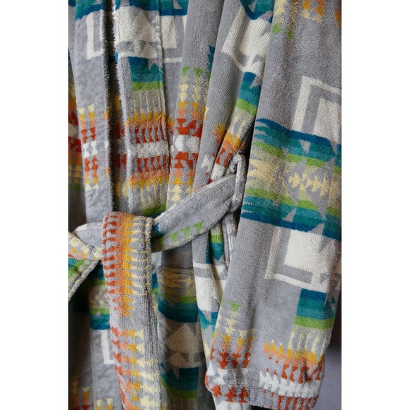 Pendleton Oeko tex Chief Joseph Aztec Print Bathrobe Unisex Size XXS - XS - Picture 9 of 16